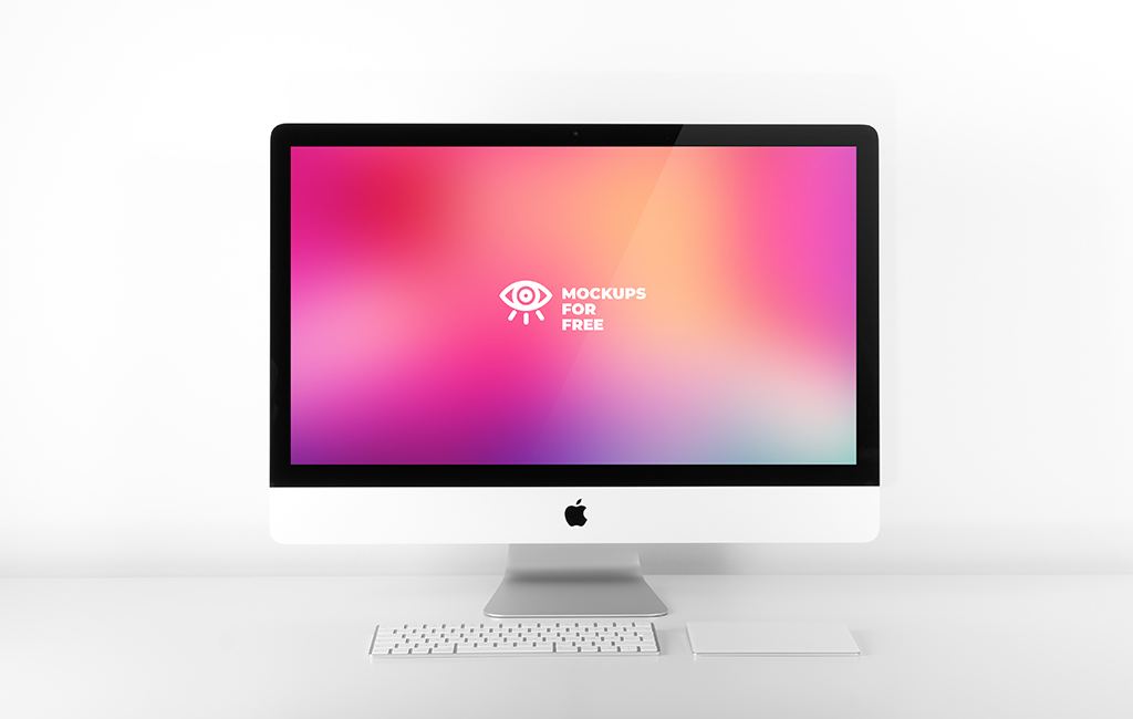 Imac In Light Creative Space Mockups For Free