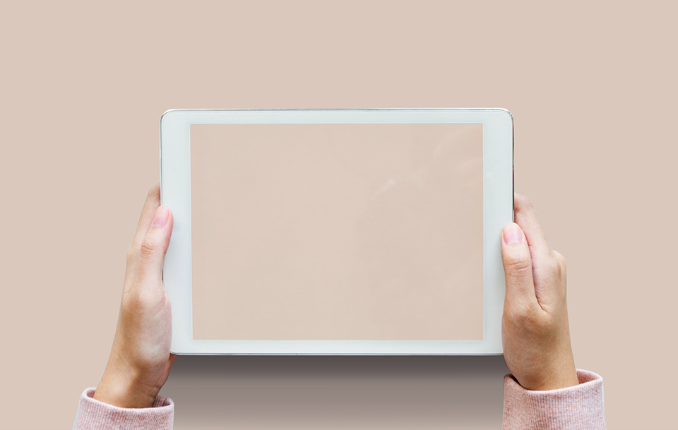 ipad in hand png