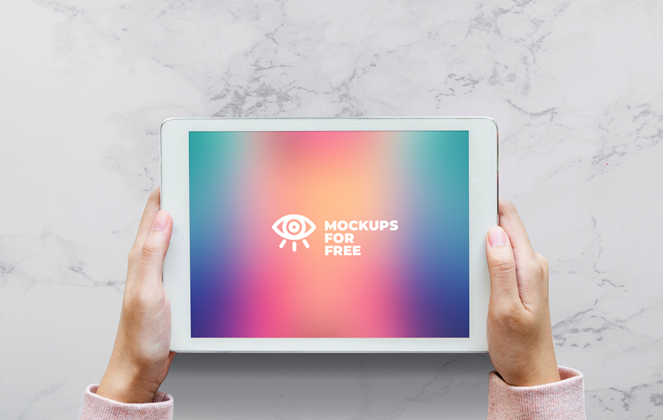 Download iPad In Hands Mockup - Mockups For Free