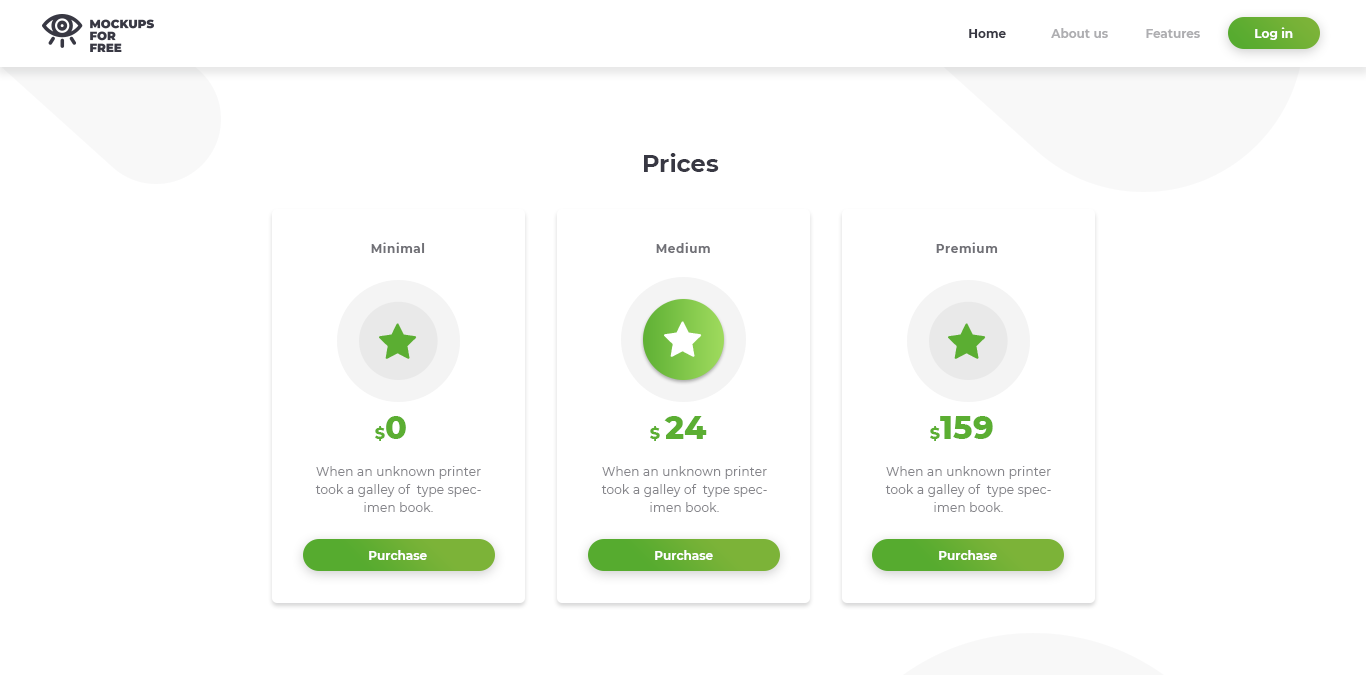 UI Pricing Table Web Design