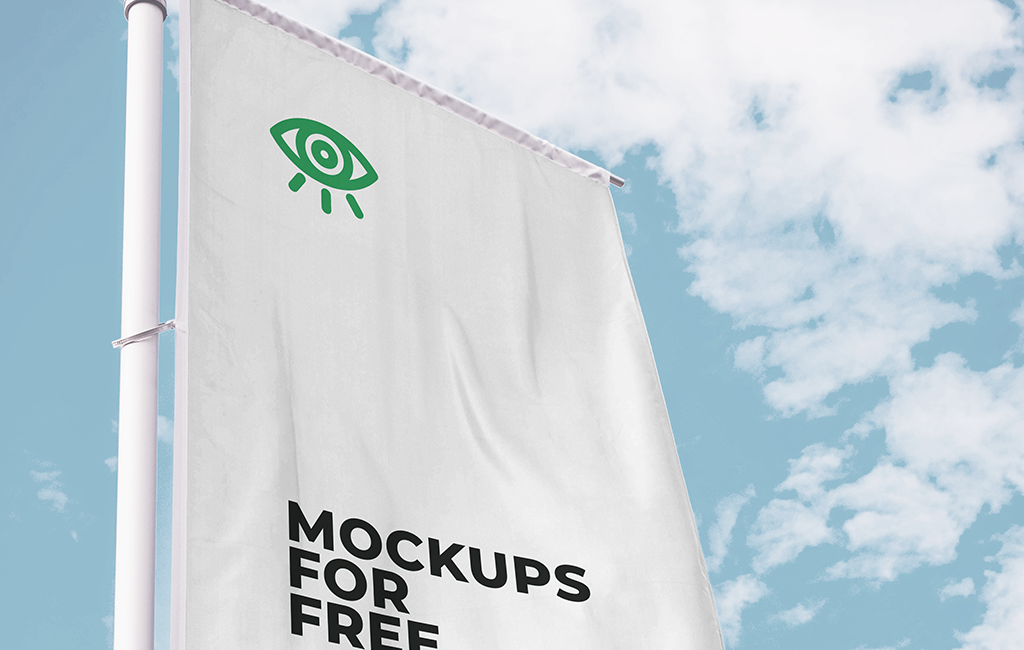 Download Vertical Flag Mockup Mockups For Free