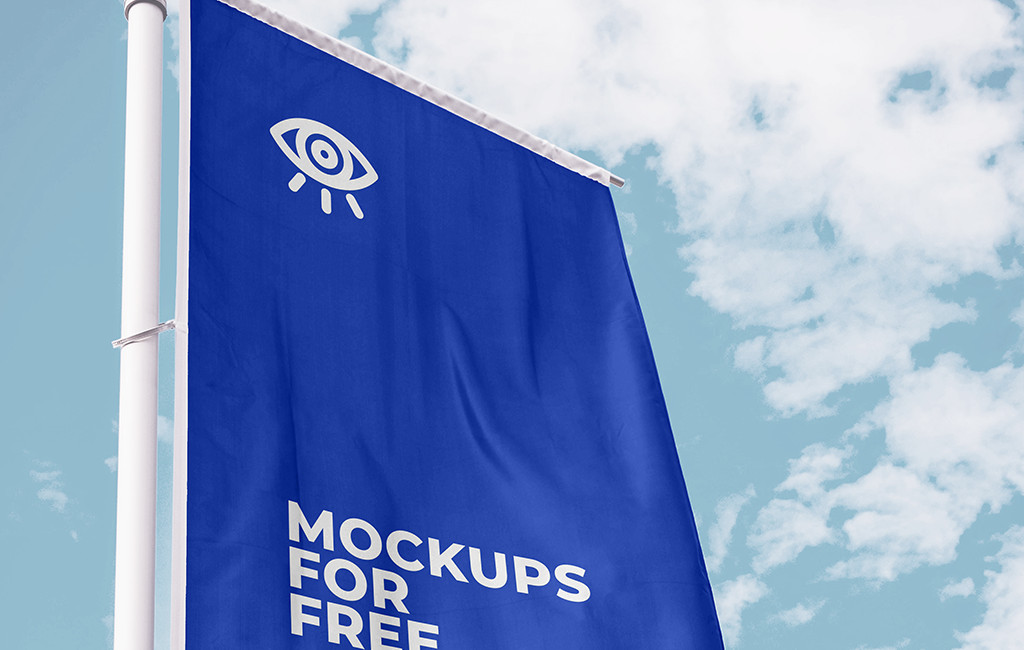 Download Vertical Flag Mockup Mockups For Free