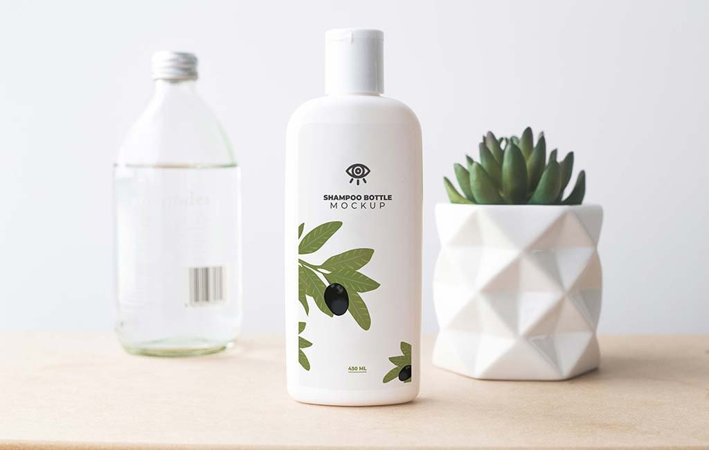 trofast Titicacasøen Grænseværdi Shampoo Bottle Mockup - Mockups For Free