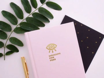 Notebook Gold Texture Logo