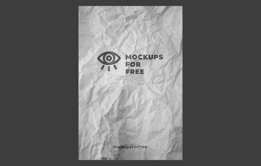 Crumpled Paper Mockup free download